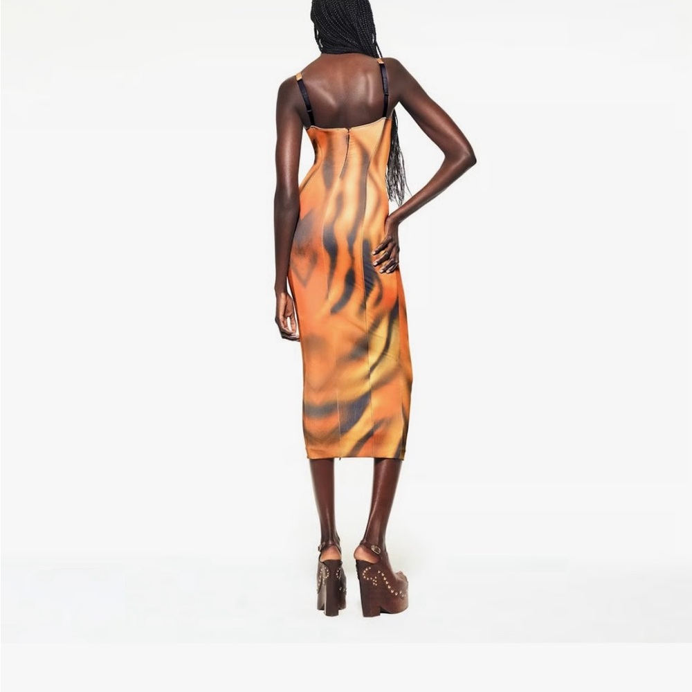 Skims X Roberto Cavalli Underwire Dress Tiger Face Print Size M - Picture 2 of 4